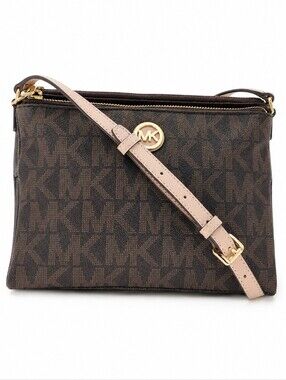 Michael Kors Fulton crossbody bag in signature Brown